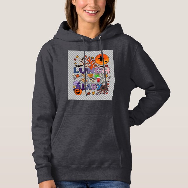 Camiseta Senhora do Almoço Halloween Bruxa Lua Abóbora_1 (Frente)