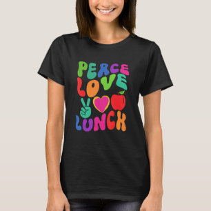 Camiseta SENHORA DO ALMOÇO PAZ AMOR Cafeteria Retro Groovy