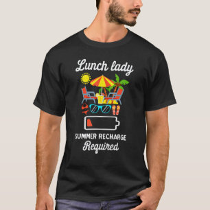 Camiseta Senhora do Almoço Recarga de Verão Necessária Prai