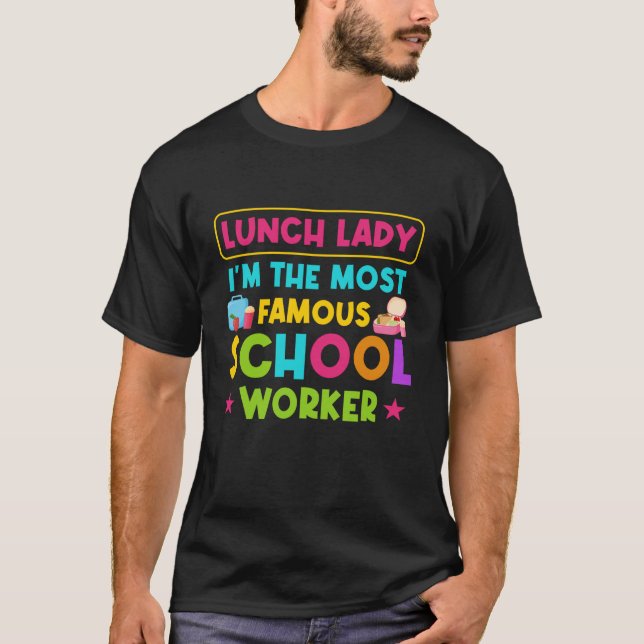 Camiseta Senhora do Almoço Senhora da Cantina Escolar (Frente)