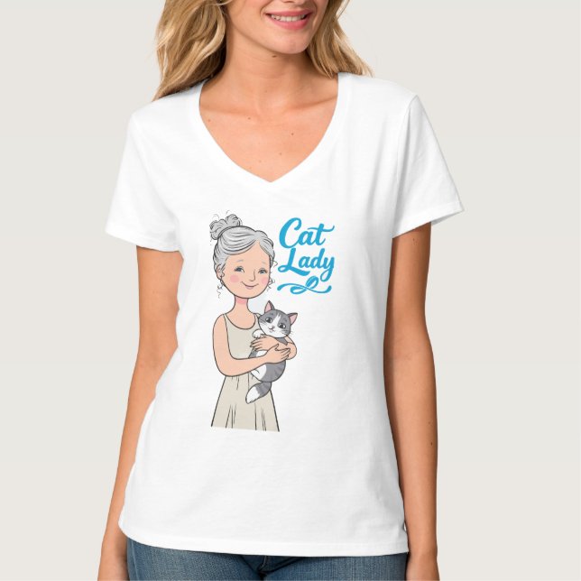 Camiseta senhora do gato (Frente)