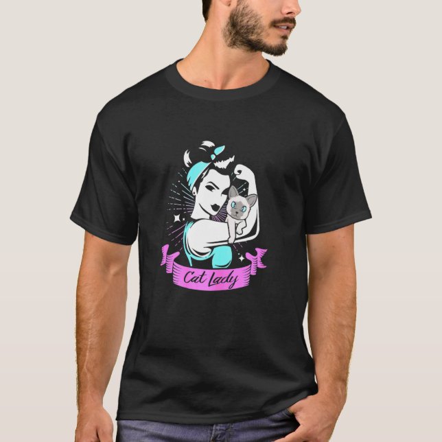 Camiseta Senhora do Gato Siames (Frente)