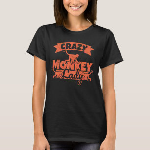 Camiseta Senhora do Macaco Louca - Humor do Macaco Feminino