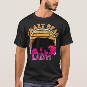Camiseta Senhora do Urso Louca - Urso Retro Engraçado
