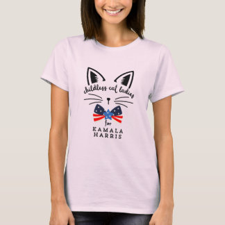 Camiseta Senhora dos Gatos sem Filhos Kamala Harris 2024 Pr