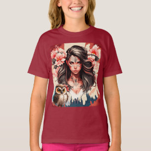 Camiseta Senhora e Coruja