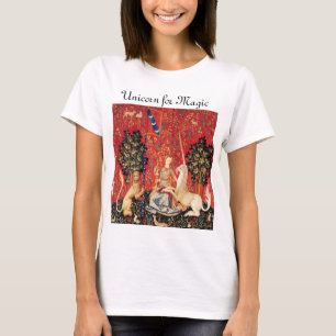 Camiseta SENHORA E UNICORN PARA Flores de Fantasia MÁGICA,