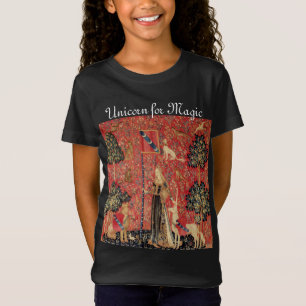 Camiseta SENHORA E UNICORN PARA Flores de Fantasia MÁGICA,