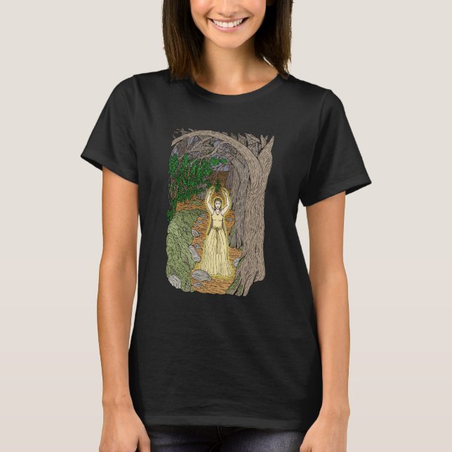 Camiseta Senhora Eldritch (Fada em Woods) (Frente)