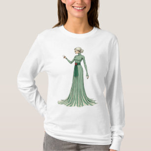 Camiseta Senhora Elegante no palhaço verde em greve