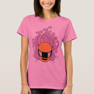 Camiseta Senhora encaracolado Cavaleiro Longo Capa