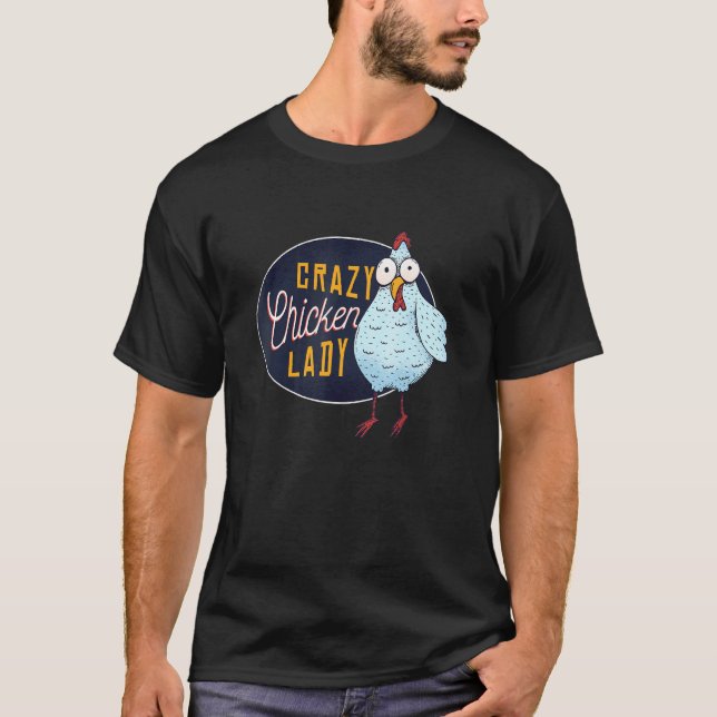 Camiseta Senhora Frango Louco  Frango   Para Mulheres Menin (Frente)