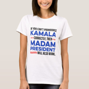 Camiseta Senhora Harris Presidente 2024 Frase Para Homens M
