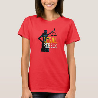 Camiseta Senhora legal Justiça dos rebeldes com tipo feito