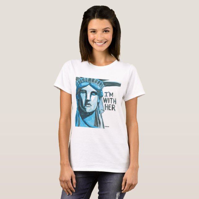 Camiseta Senhora Liberdade - eu sou com ela (Frente Completa)