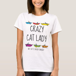Camiseta Senhora louca Cataraft do gato