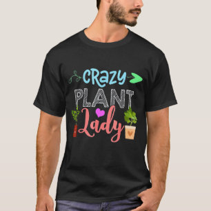 Camiseta Senhora Louca das Plantas Amante de Plantas Jardin