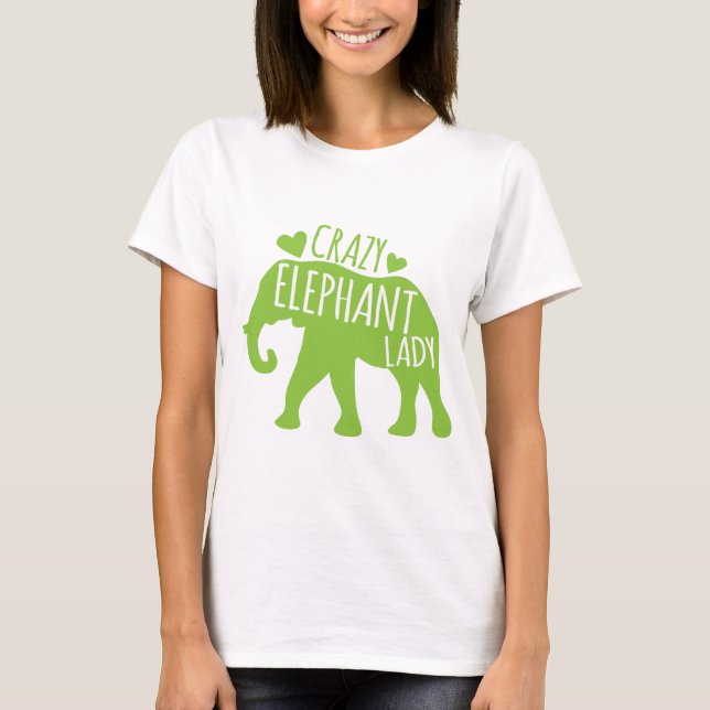 Camiseta Senhora louca do elefante (Frente)