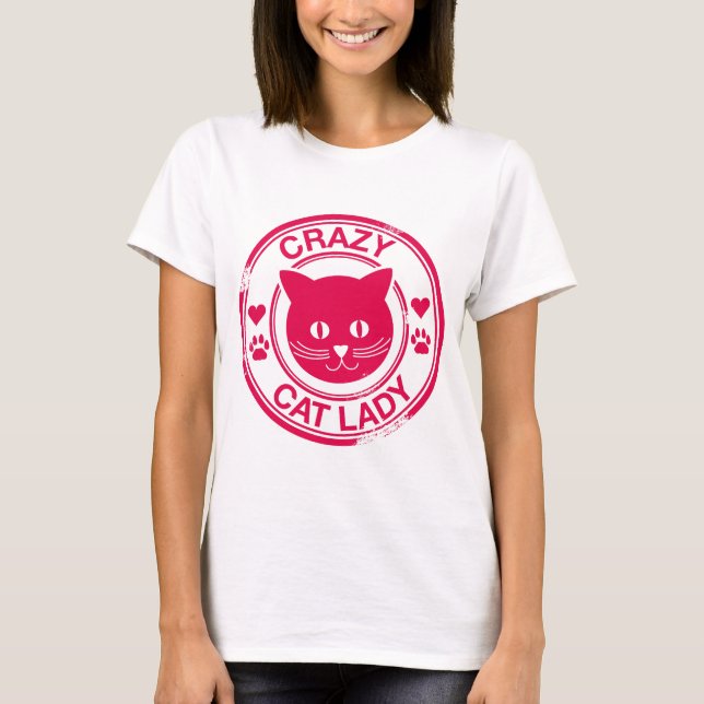 Camiseta Senhora louca do gato (Frente)
