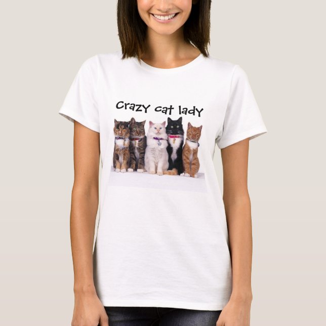 Camiseta Senhora louca do gato (Frente)