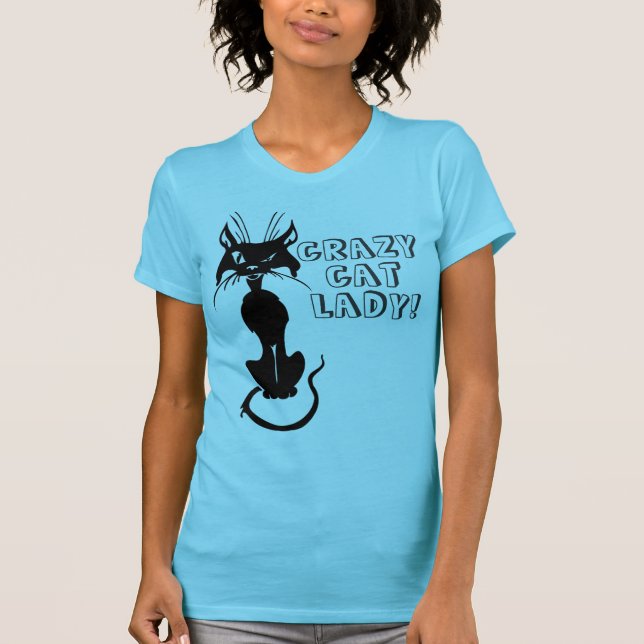 Camiseta Senhora louca do gato (Frente)