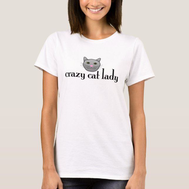 Camiseta Senhora louca do gato (Frente)
