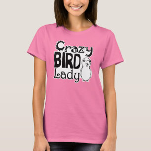 Camiseta Senhora louca do pássaro