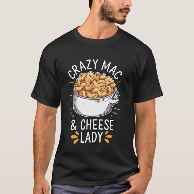 Camiseta Senhora Macarrão e Queijo Louca Macarrão e Queijo (Frente)