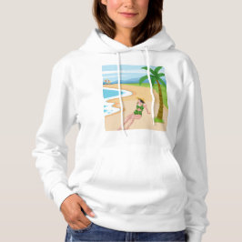 Camiseta senhora na praia
