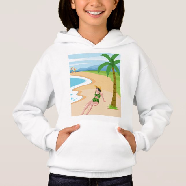 Camiseta senhora na praia (Frente)