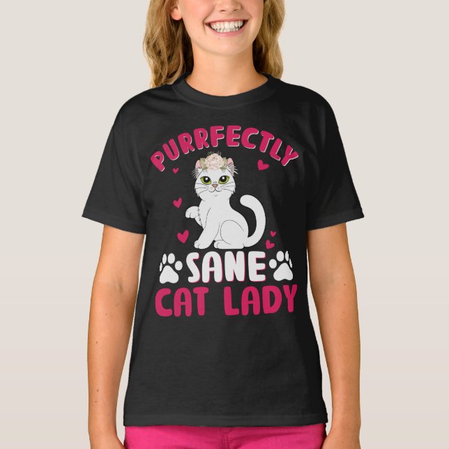 Camiseta senhora perfeitamente sã da gata (Frente)