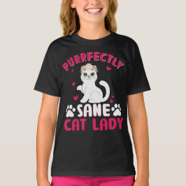 Camiseta senhora perfeitamente sã dos gatos