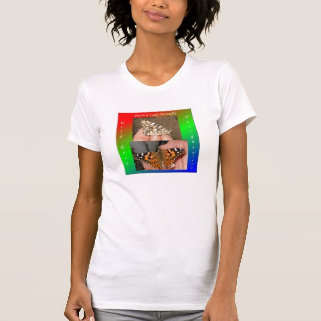 Camiseta Senhora pintada Borboleta Colher (Frente)