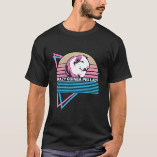 Camiseta Senhora Porquinho-da-Índia Louca Senhora Porquinho
