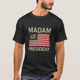 Camiseta Senhora Presidente 47 EUA Flag Kamala Harris 2024