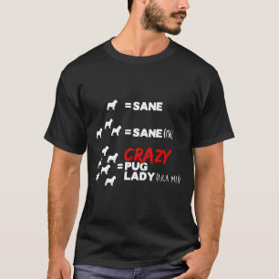 Camiseta Senhora Pug Maluca Divertida Clássica 240