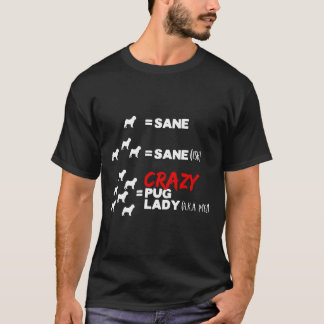 Camiseta Senhora Pug Maluca Divertida Clássica 240