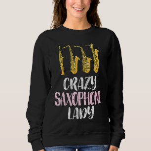 Camiseta Senhora Saxofone Louca Saxofone Fofo