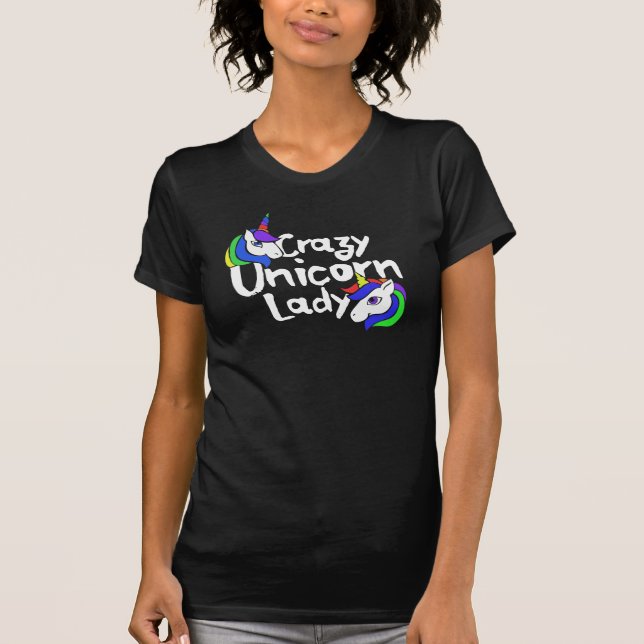Camiseta senhora unicórnica louca (Frente)
