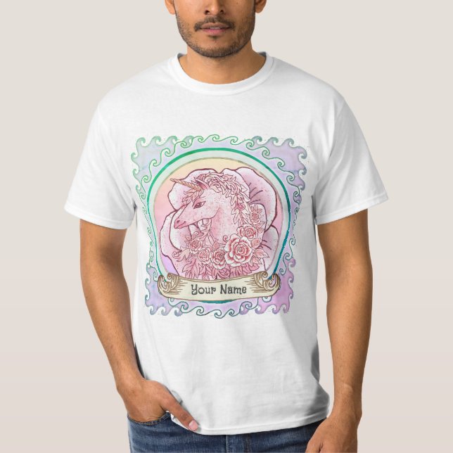 Camiseta Senhora Unicórnio Rosa  (Frente)