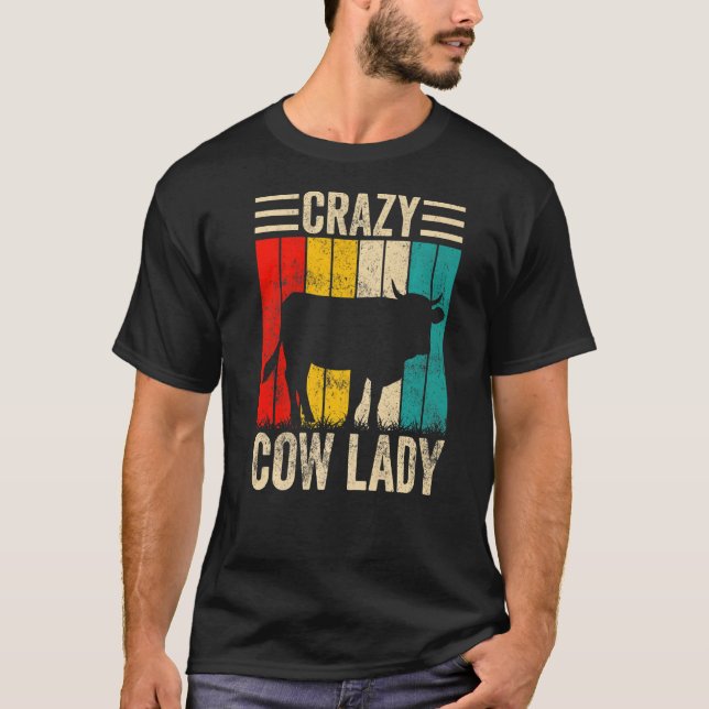 Camiseta Senhora Vaca Louca Vaca Vintage (Frente)
