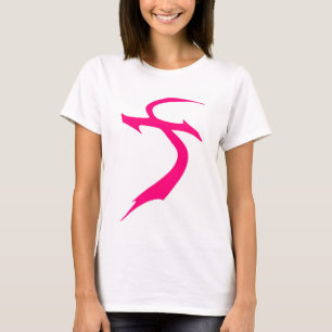 Camiseta Senhoras cor-de-rosa T do logotipo de TPS