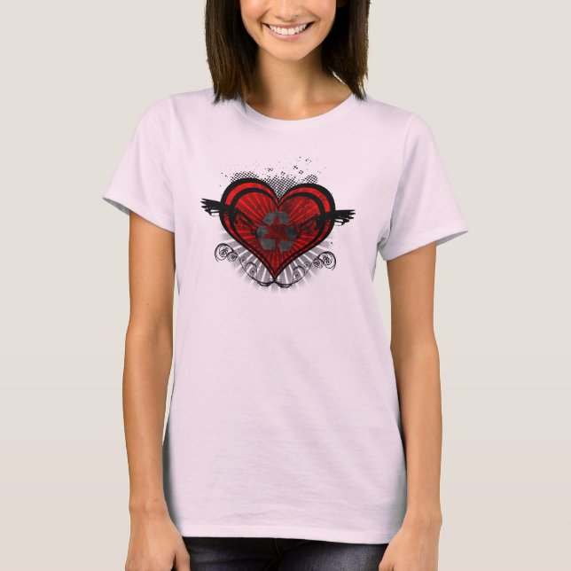 Camiseta Senhoras Reciclado Heart (Frente)