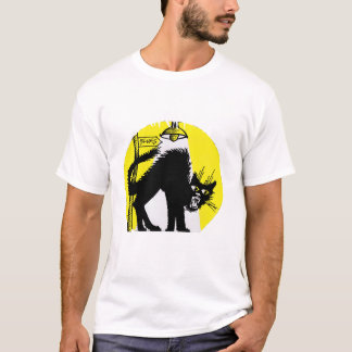 Camiseta Senhoras T do gemido do gato preto