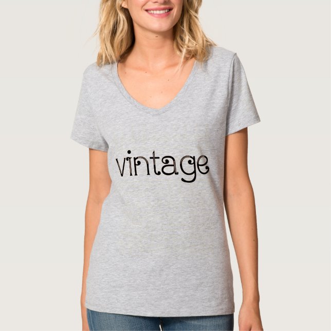Camiseta Senhoras Vintage Bonito (Frente)