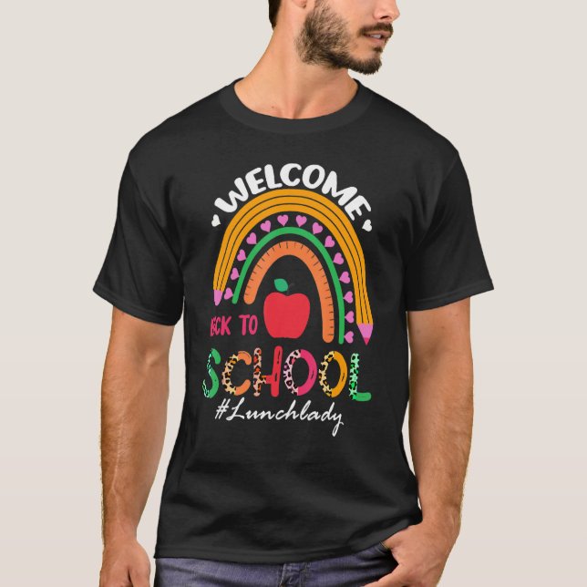 Camiseta Senhorita Almoço Bem-vindo de Volta à Escola Arco- (Frente)
