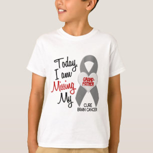 Camiseta Senhorita faltante Meu Avô 1 do cancro cerebral