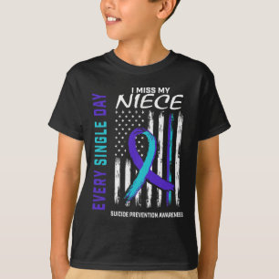 Camiseta Senhorita Minha sobrinha Prevenção ao suicídio Amé