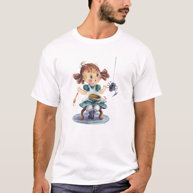 Camiseta SENHORITA PEQUENA MUFFET por SHARON SHARPE (Frente)