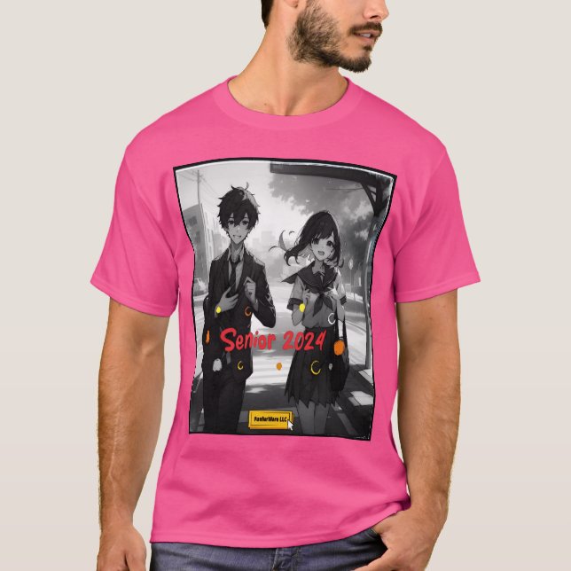 Camiseta Senior 2024 Counterfeit Anime Aesthetic girl (Frente)
